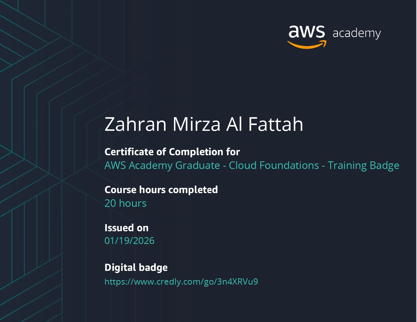 AWS Academy Graduate - Cloud Foundations